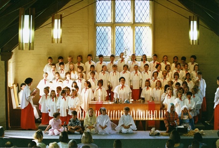 Campbell House Carol Service in the College Chapel, 1990.